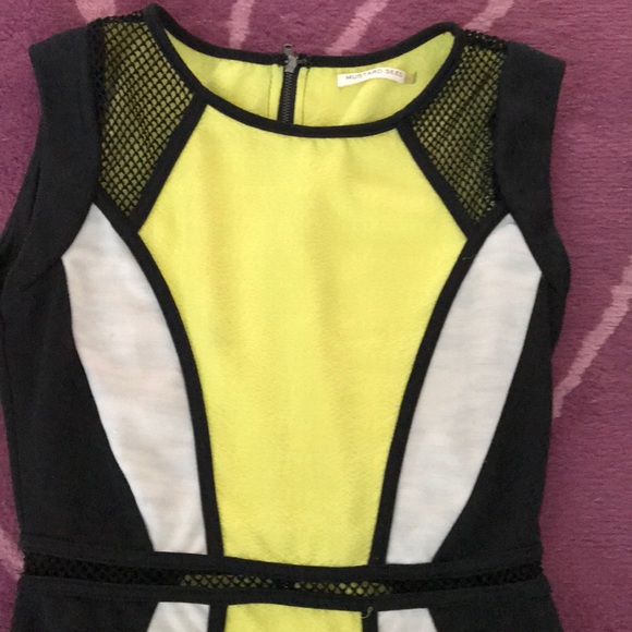 Multi-Color Body Con Mustard Seed Dress - Size M - Picture 8 of 8